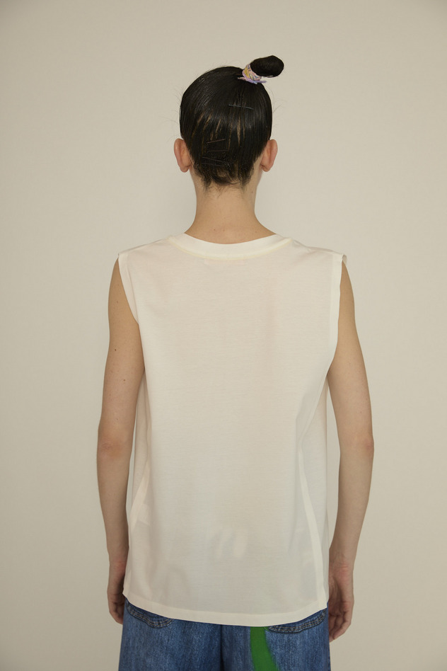 Daisy Print Jersey sleeveless 詳細画像 off white 4