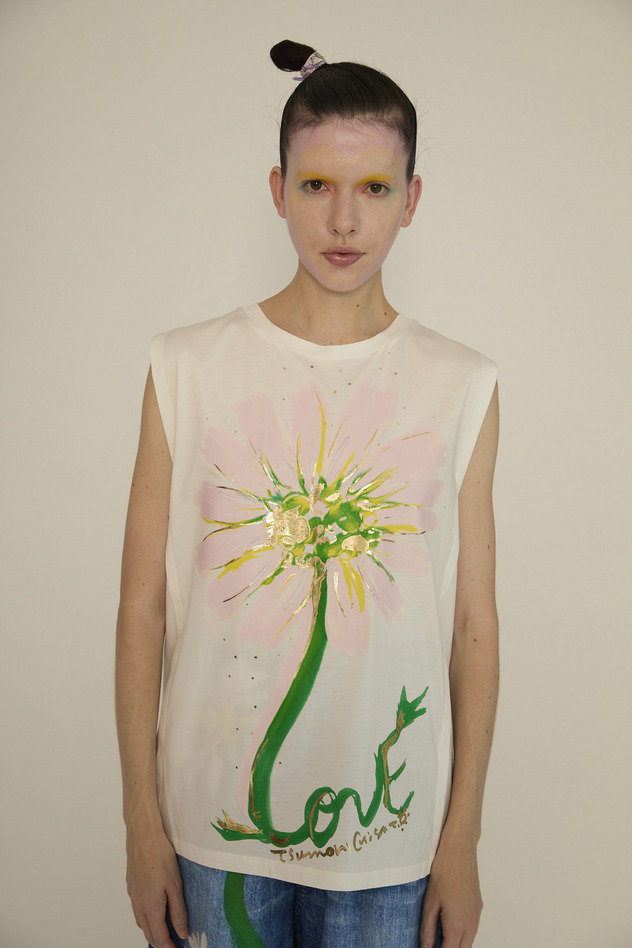 Daisy Print Jersey sleeveless 詳細画像 off white 1