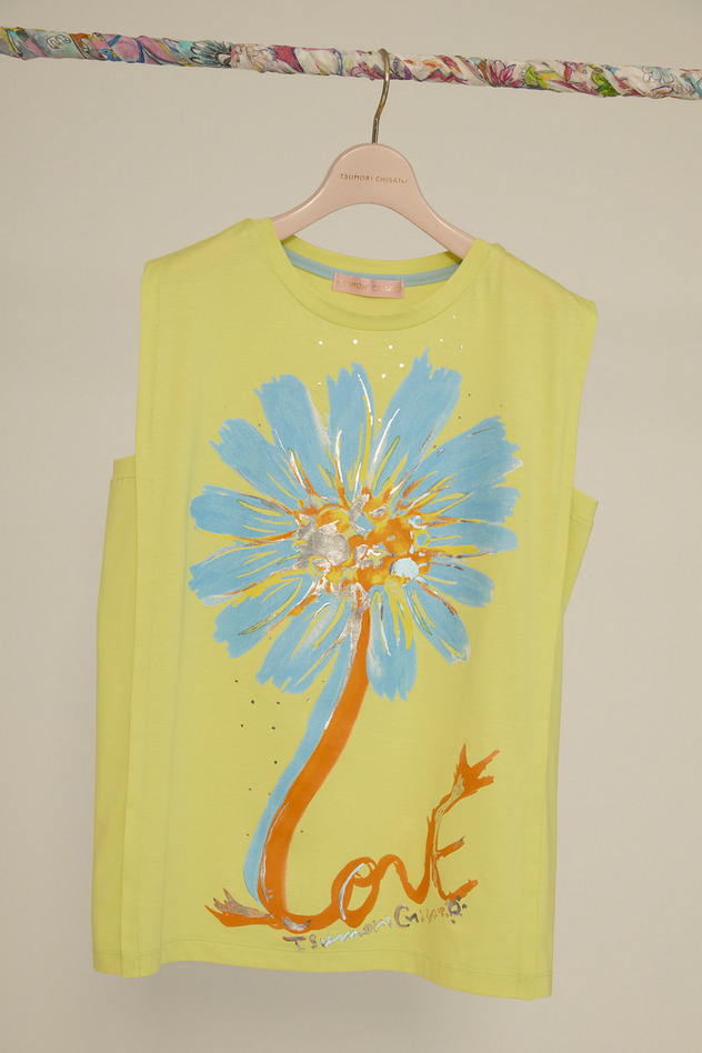 Daisy Print Jersey sleeveless 詳細画像 yellow 1