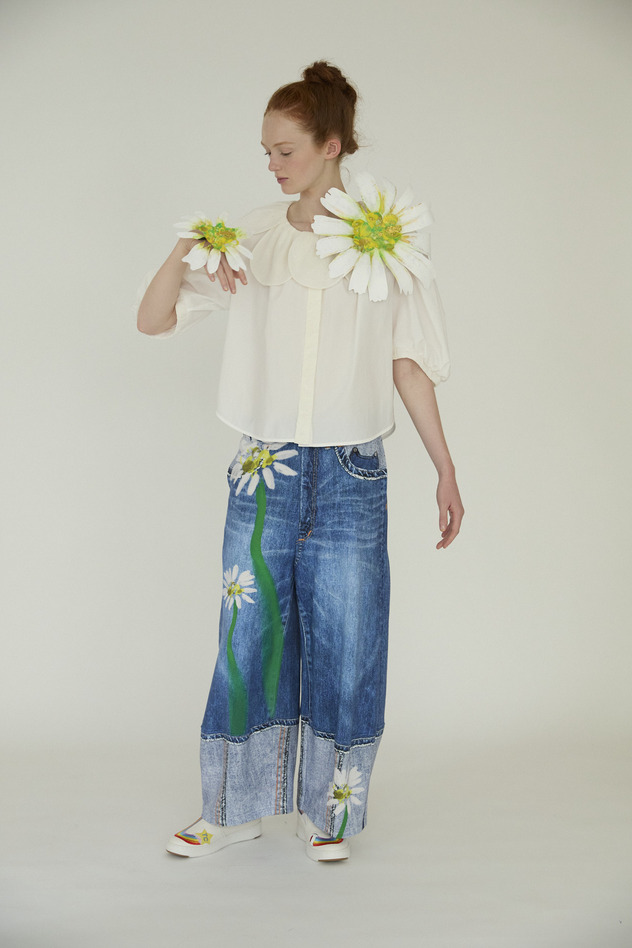 TROMPE-L'OEIL Daisy Denim Pants 詳細画像 blue 12