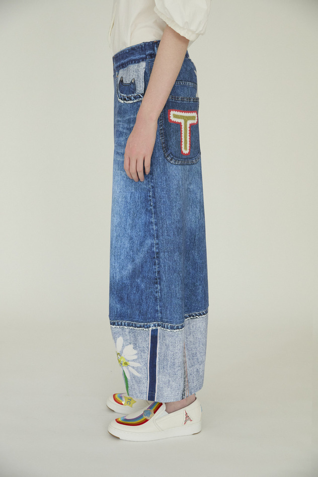 TROMPE-L'OEIL Daisy Denim Pants 詳細画像 blue 3
