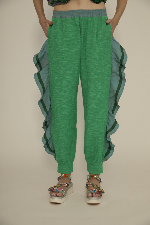 Slab Tweed Pants 詳細画像 green 2