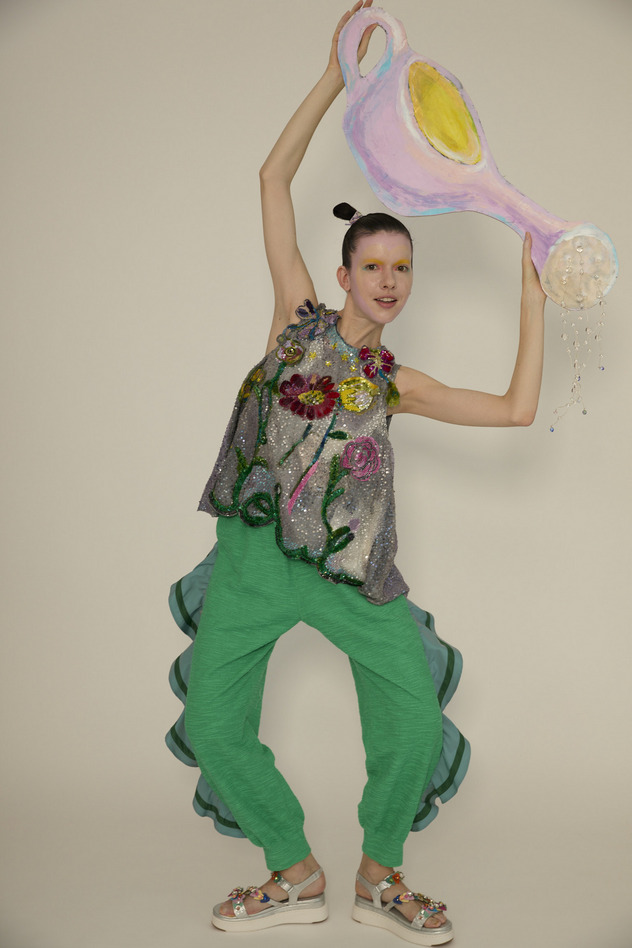 Slab Tweed Pants 詳細画像 green 20