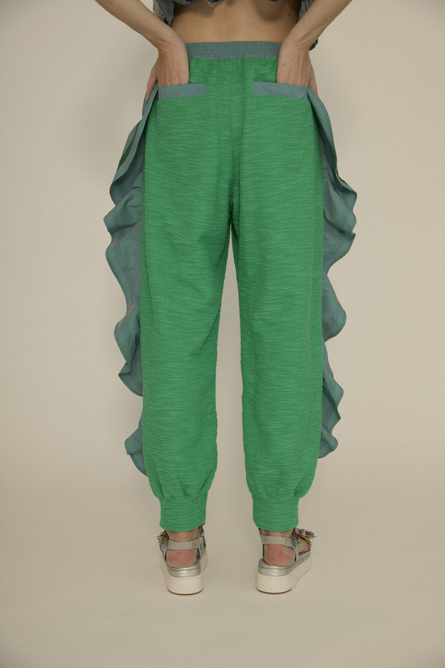 Slab Tweed Pants 詳細画像 green 8