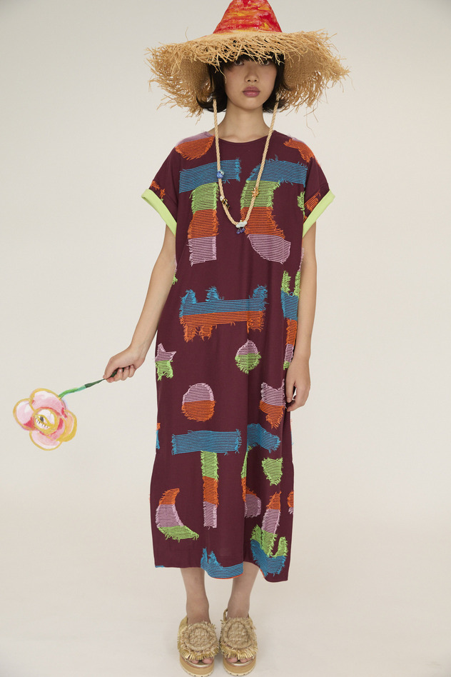 TC Colorful Cat JQ Dress 詳細画像 off white 15