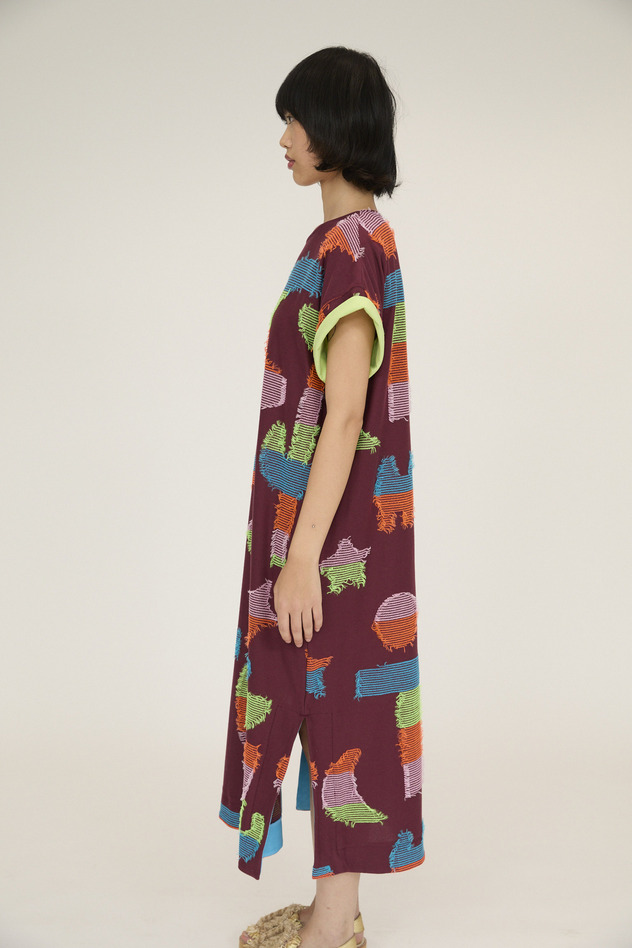 TC Colorful Cat JQ Dress 詳細画像 off white 4