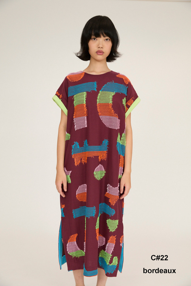 TC Colorful Cat JQ Dress 詳細画像 bordeaux 1