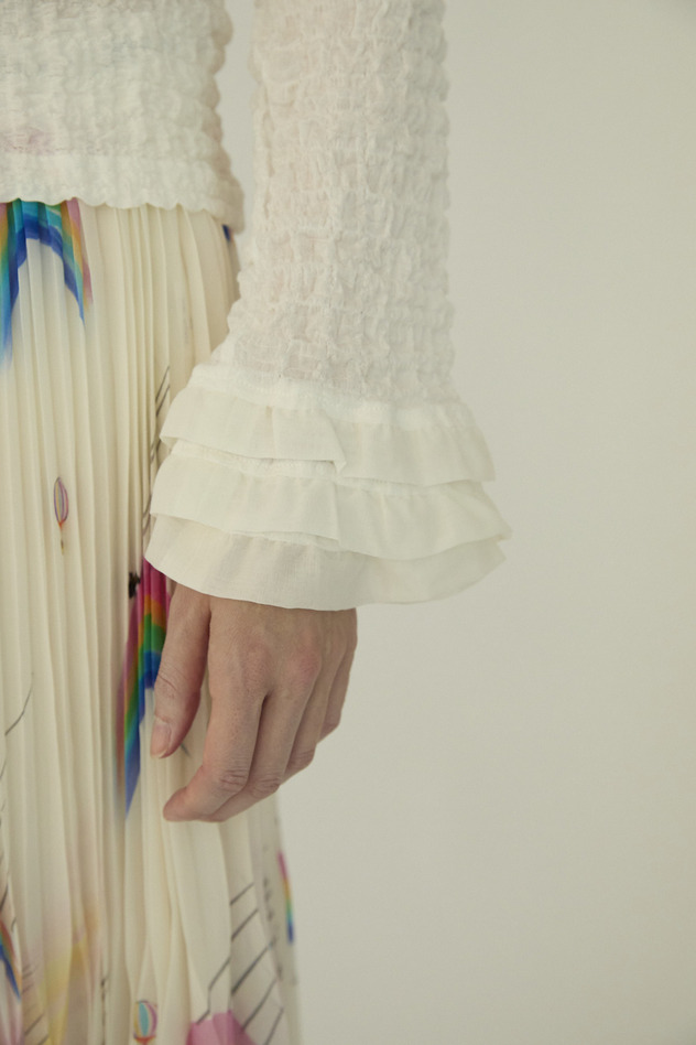 Shrink Lace	 Long sleeve 詳細画像 off white 2