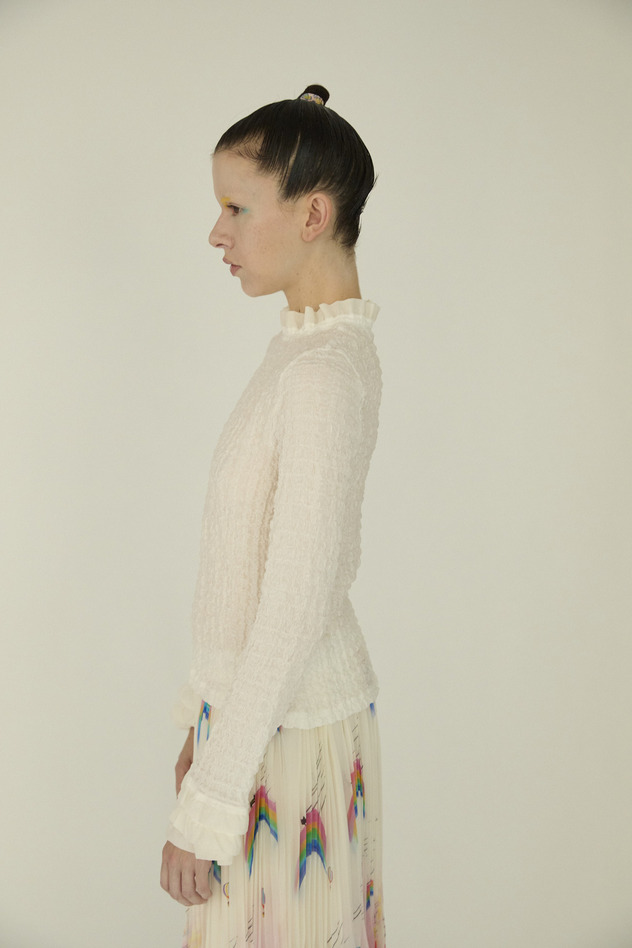Shrink Lace	 Long sleeve 詳細画像 off white 3