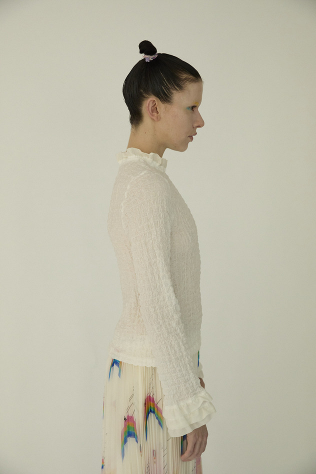 Shrink Lace	 Long sleeve 詳細画像 off white 5