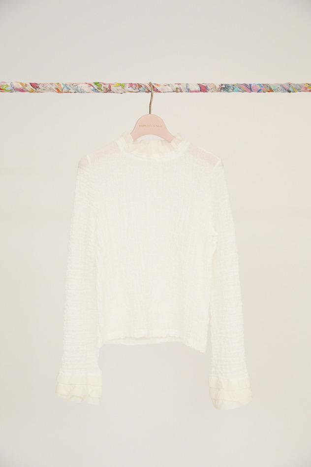 Shrink Lace	 Long sleeve 詳細画像 off white 6
