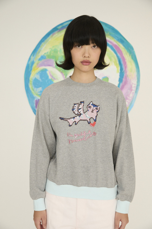 Flying Angel Cat Urake Tops 詳細画像 off white 1