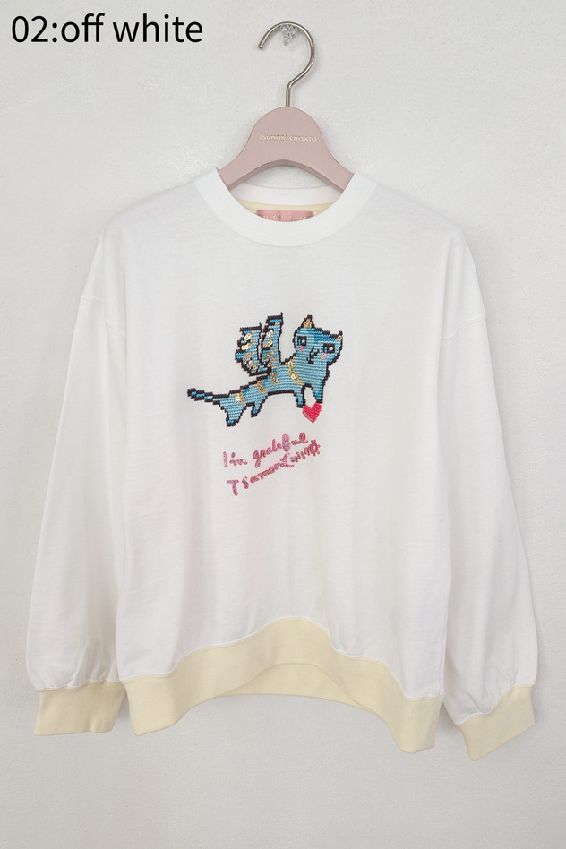 Flying Angel Cat Urake Tops 詳細画像 off white 1