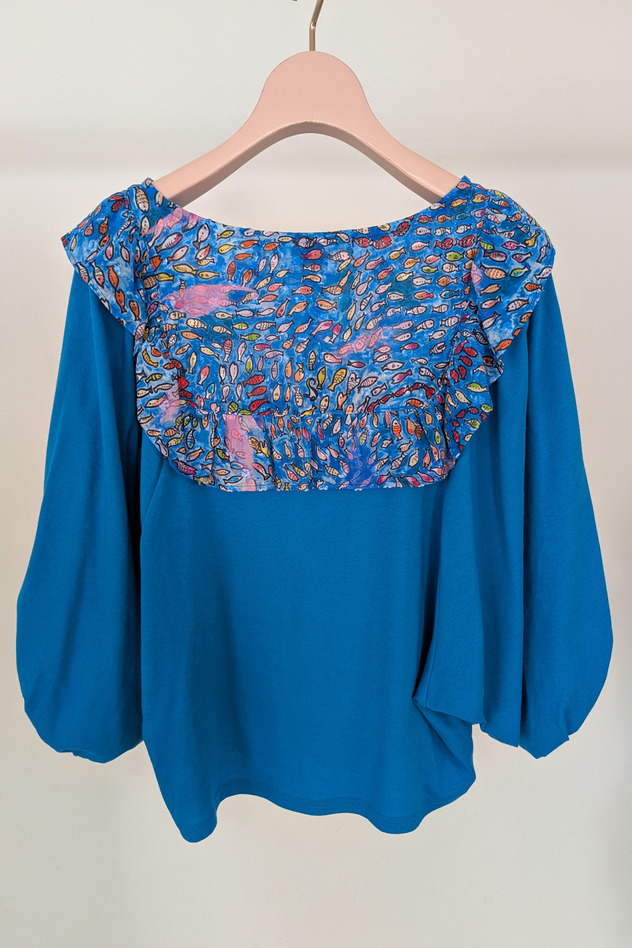 Dancing Fish Parade Jersey Long sleeve 詳細画像 blue&times;blue 15