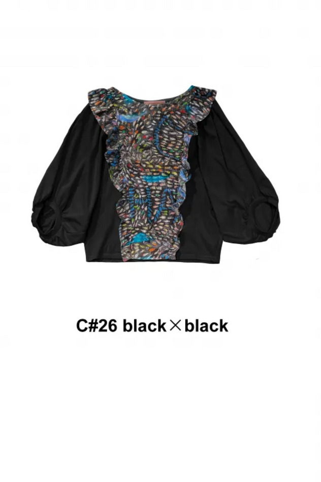 Dancing Fish Parade Jersey Long sleeve 詳細画像 black&times;black 1