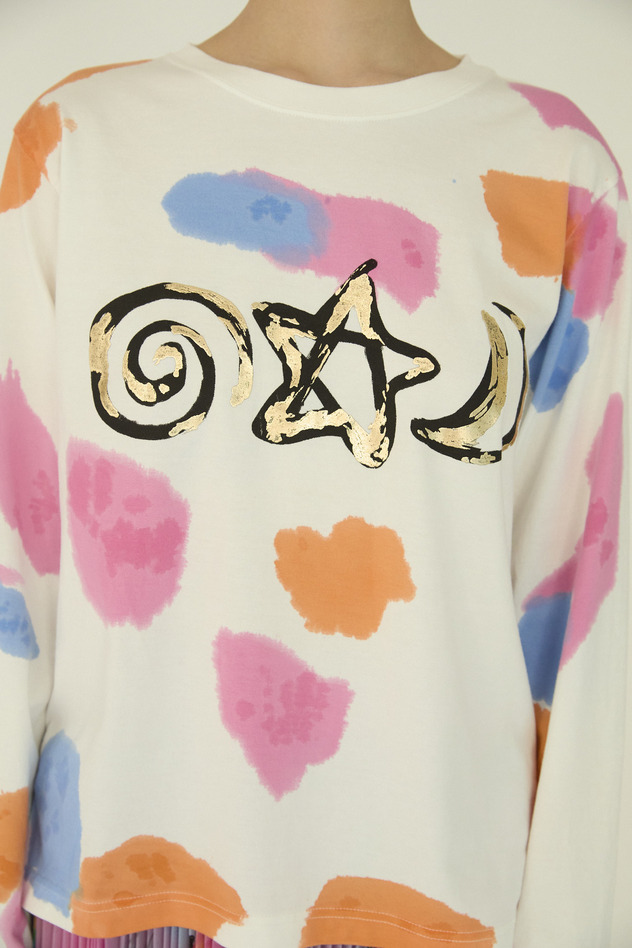 ぐるぐるほしつき Long sleeve 詳細画像 green multi 2