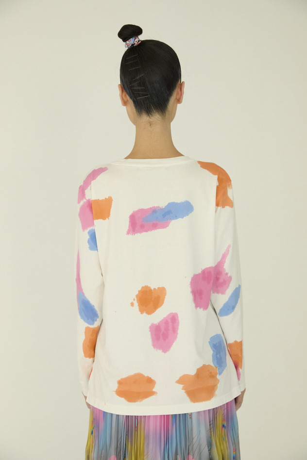 ぐるぐるほしつき Long sleeve 詳細画像 green multi 4