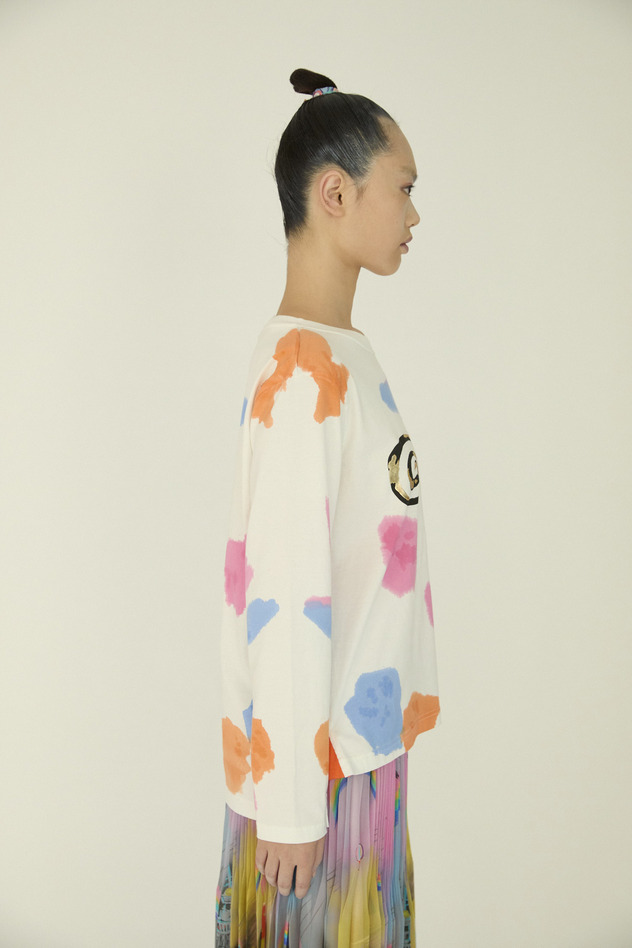 ぐるぐるほしつき Long sleeve 詳細画像 green multi 5