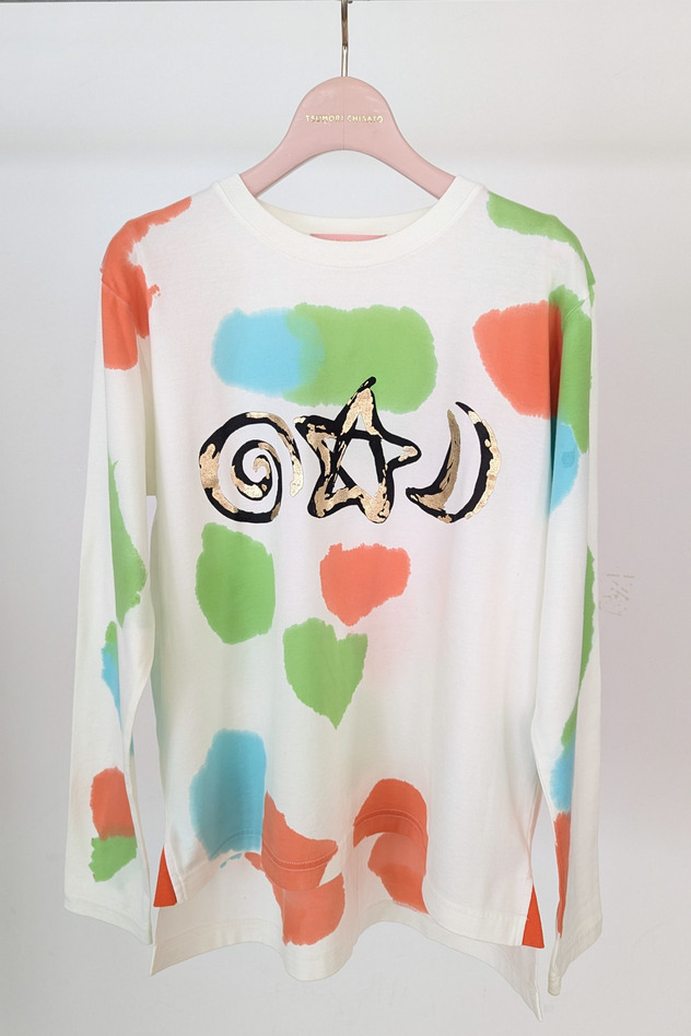 ぐるぐるほしつき Long sleeve 詳細画像 green multi 1