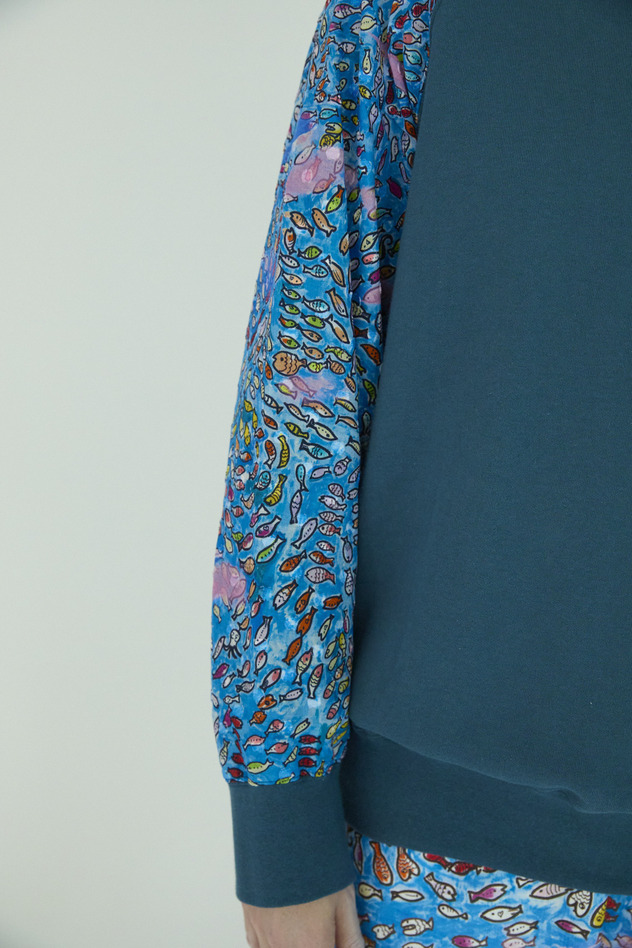 Dancing Fish Parade Urake Tops 詳細画像 blue 3