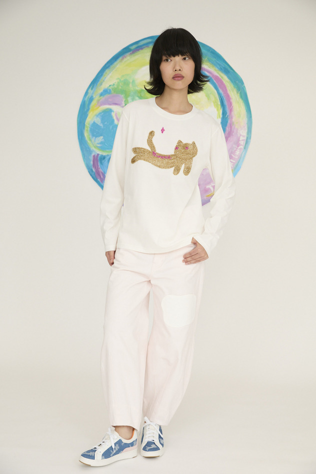 Fluffy Cat T T-shirt 詳細画像 off white 13