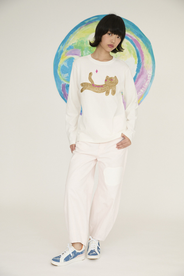 Fluffy Cat T T-shirt 詳細画像 off white 14