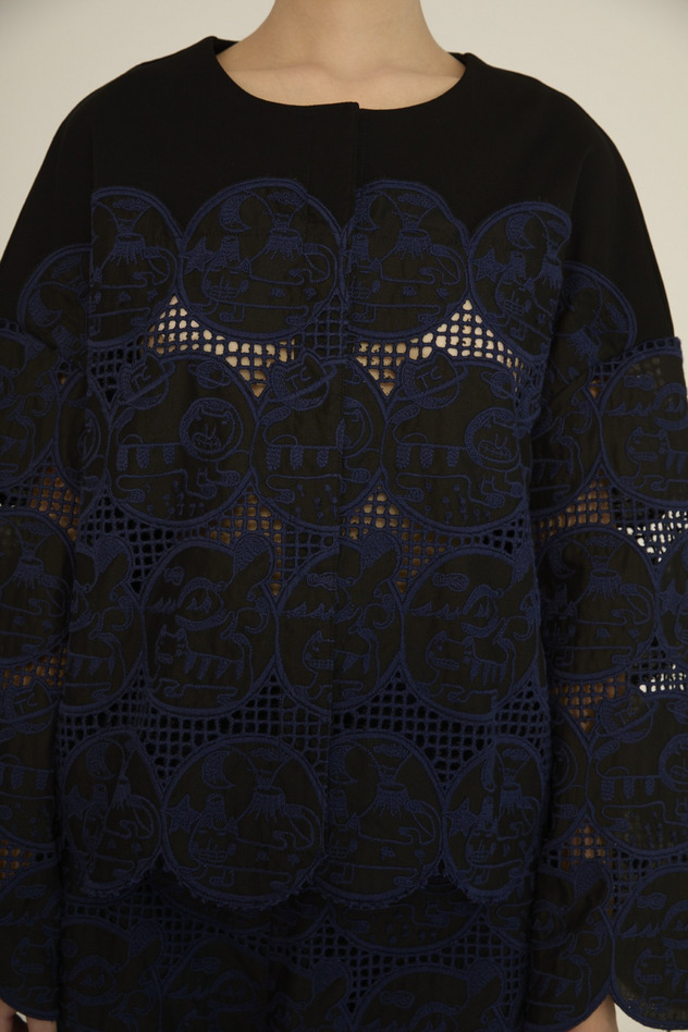 Cosmic Cats Cotton Cardigan 詳細画像 off white 5