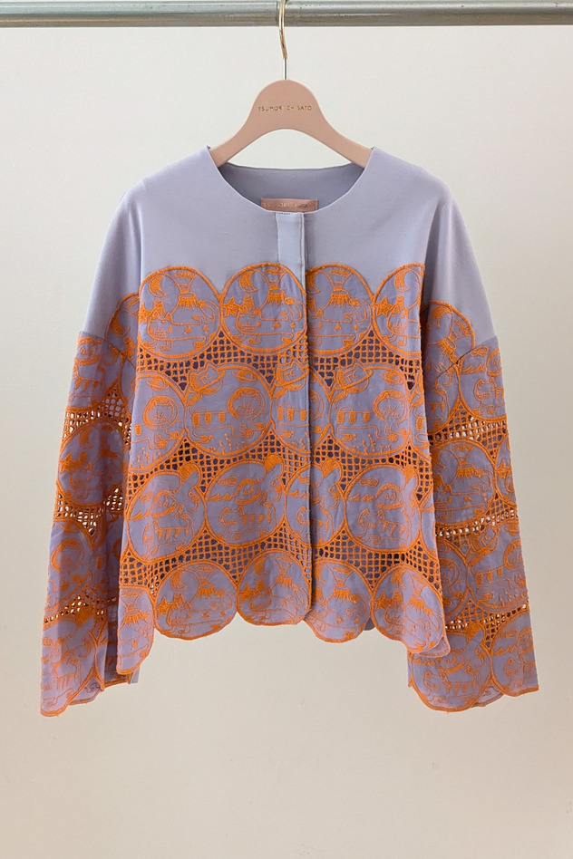 Cosmic Cats Cotton Cardigan 詳細画像 lavender 1
