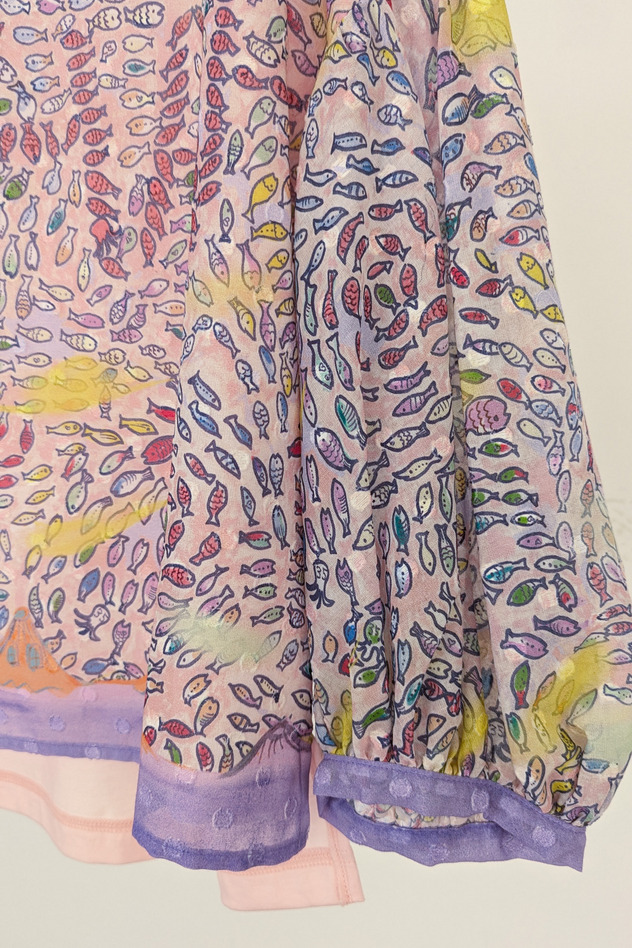 Dancing Fish Parade Jersey Tops 詳細画像 blue&times;blue 11