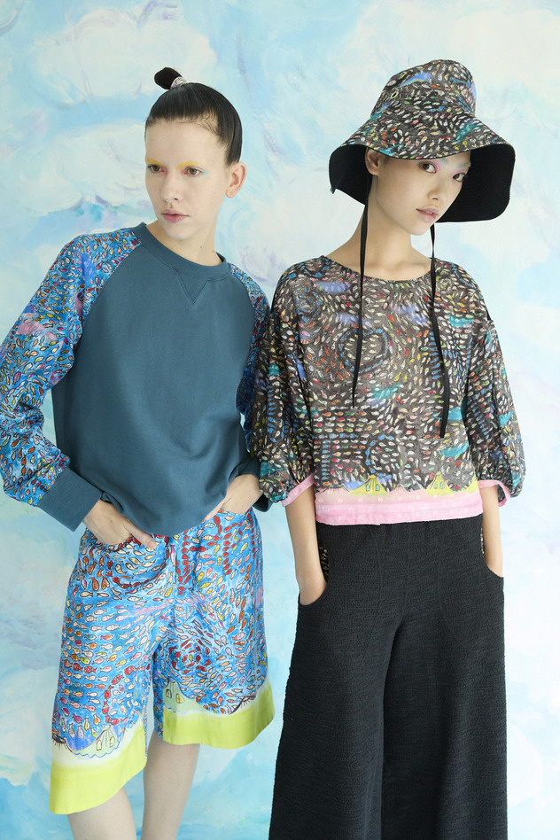 Dancing Fish Parade Jersey Tops 詳細画像 blue&times;blue 14