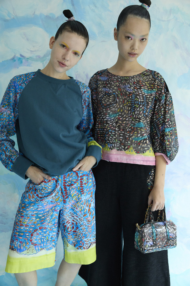 Dancing Fish Parade Jersey Tops 詳細画像 blue&times;blue 15