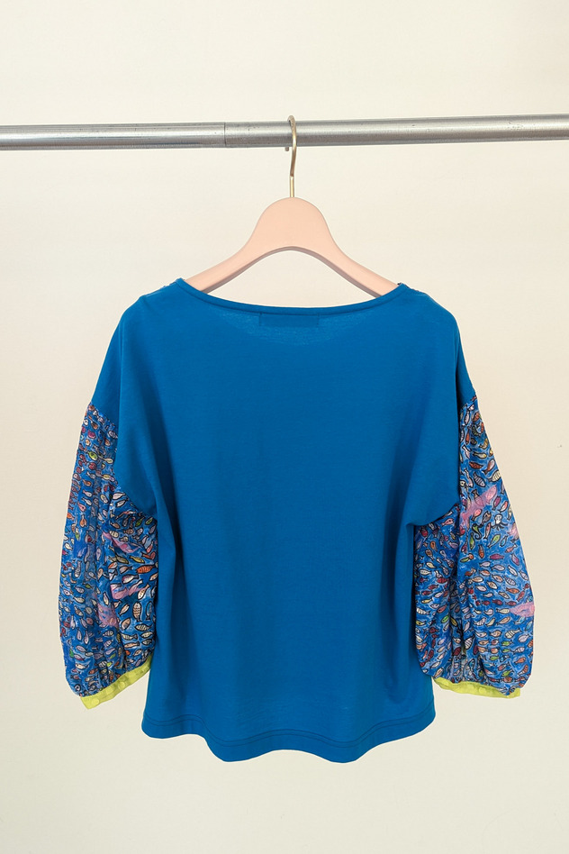 Dancing Fish Parade Jersey Tops 詳細画像 blue&times;blue 7