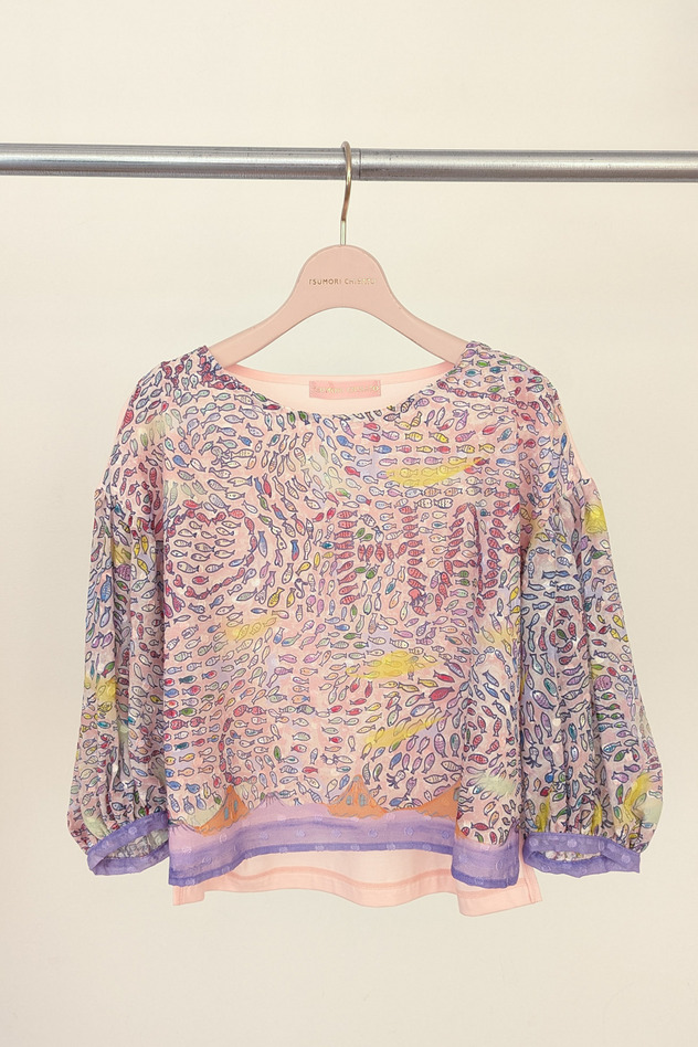 Dancing Fish Parade Jersey Tops 詳細画像 blue&times;blue 9