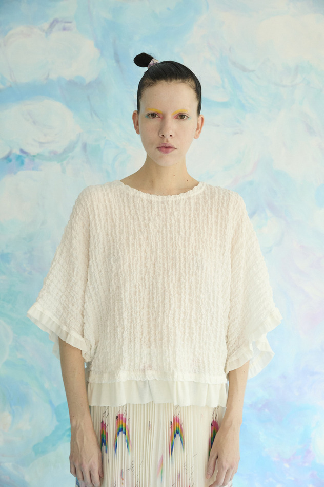 Shrink Lace	Tops 詳細画像 off white 1