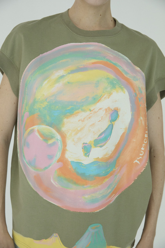 Earth Print T-shirts 詳細画像 off white 6