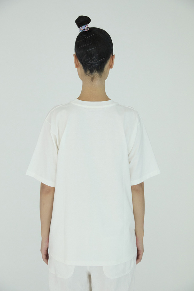 Earth Print T-shirt 詳細画像 off white 3