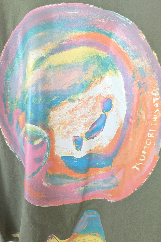 Earth Print T-shirt 詳細画像 off white 7