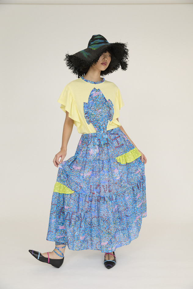 Dancing Fish Parade Jersey T-shirt 詳細画像 blue&times;yellow 10