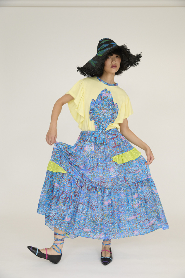 Dancing Fish Parade Jersey T-shirt 詳細画像 blue&times;yellow 11