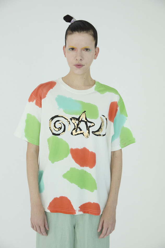 ぐるぐるほしつき T-shirt 詳細画像 green multi 1