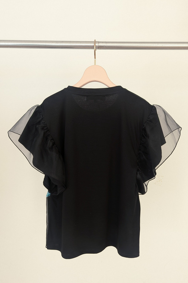 Cat's Chair Organdy T-shirt 詳細画像 black 2