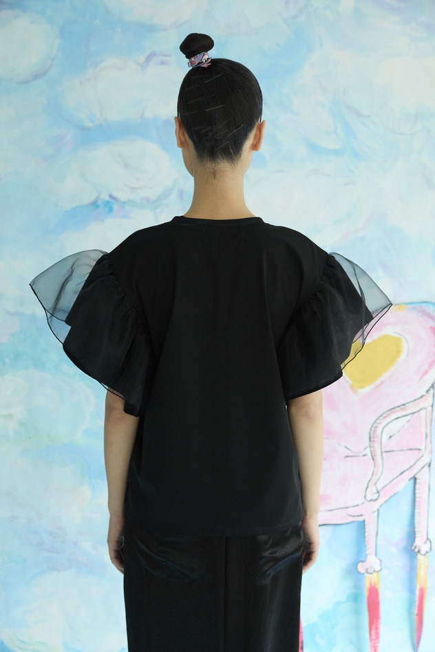 Cat's Chair Organdy T-shirt 詳細画像 black 8