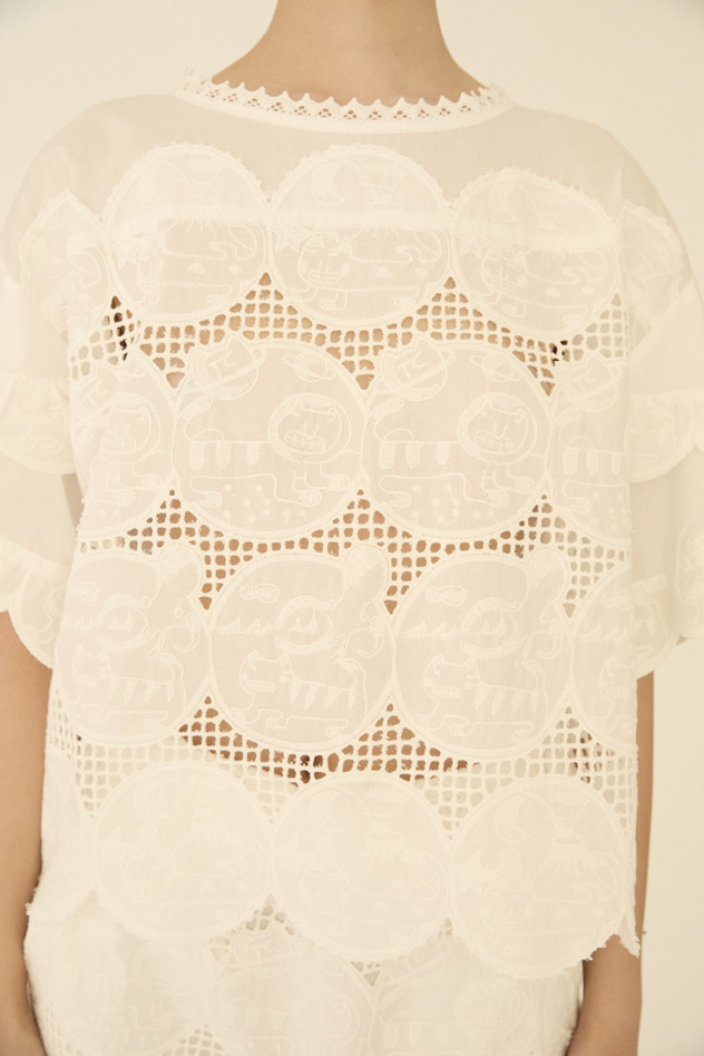 Cosmic Cats Cotton Tops 詳細画像 off white 6