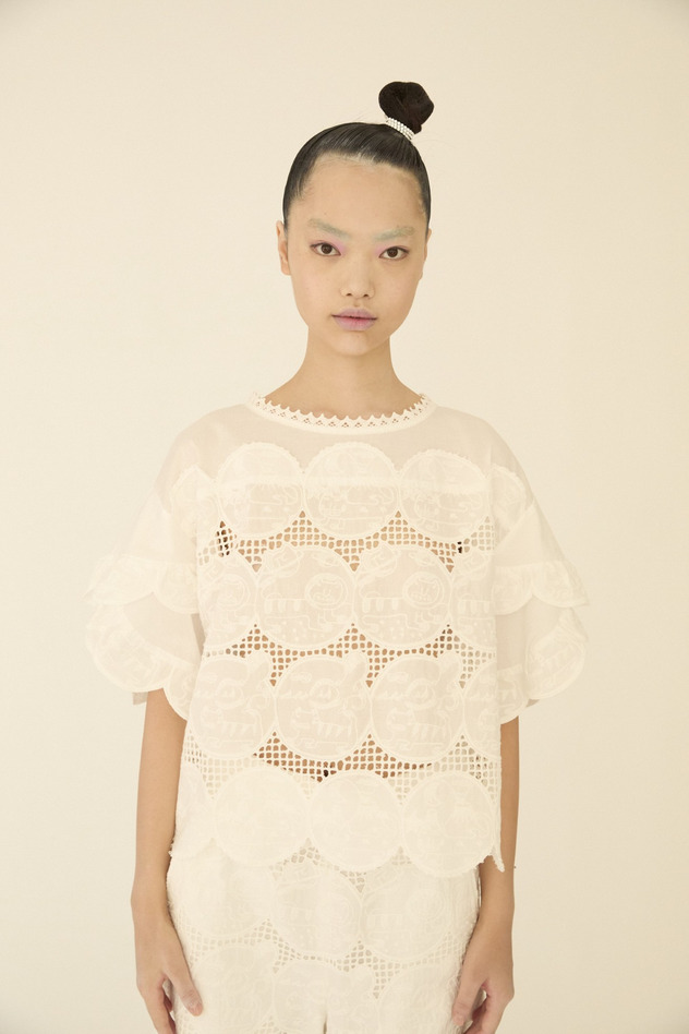 Cosmic Cats Cotton Tops 詳細画像 off white 1