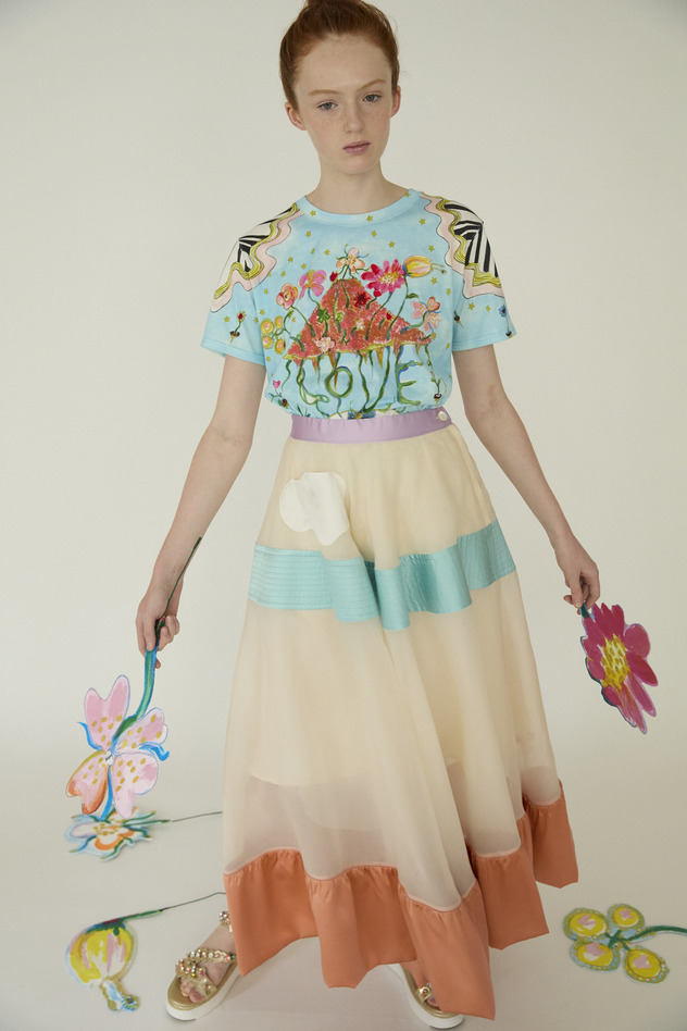 Love Flowers T T-shirt 詳細画像 off white 18