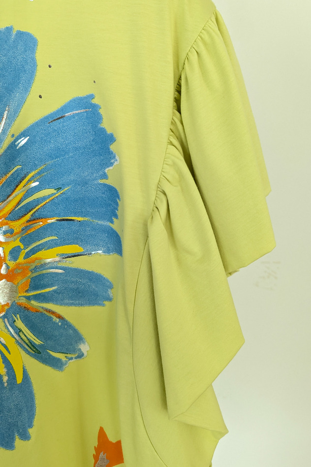 Daisy Print Jersey T-shirt 詳細画像 yellow 7