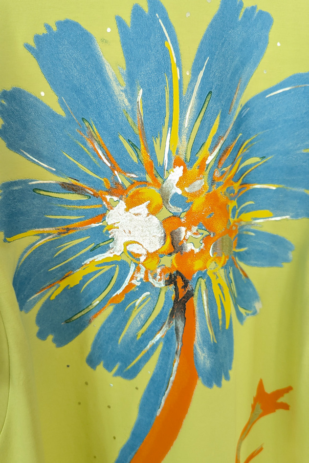 Daisy Print Jersey T-shirt 詳細画像 yellow 5