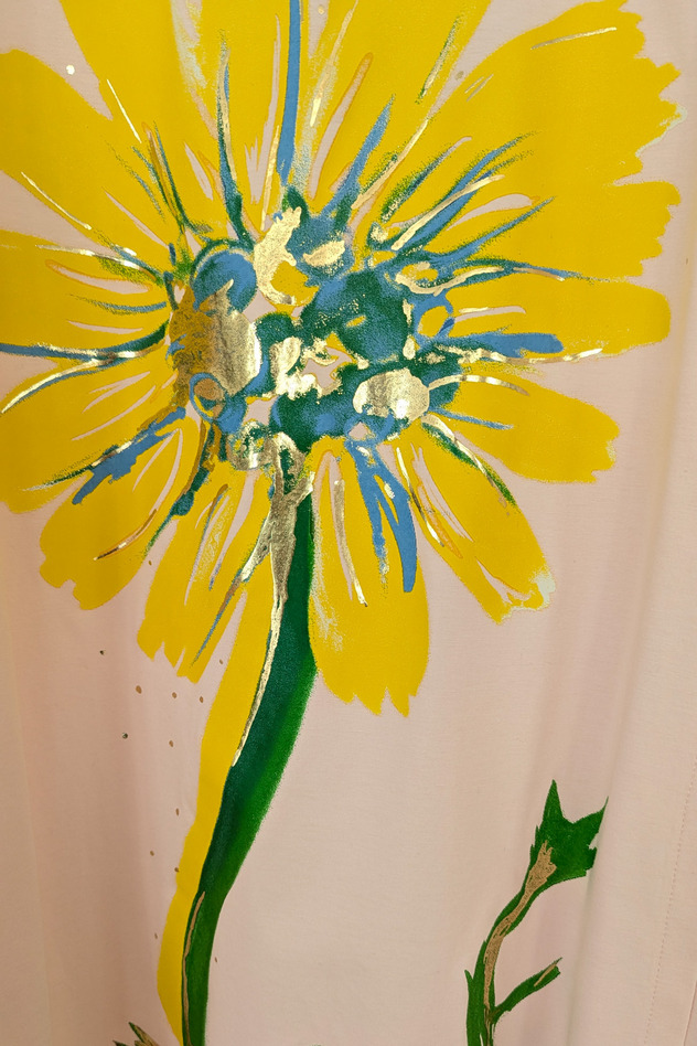 Daisy Print Jersey T-shirt 詳細画像 yellow 8