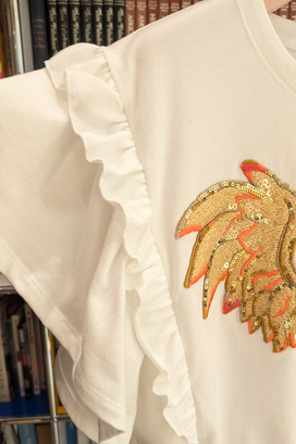 Angel Cat Jersey T-shirt 詳細画像