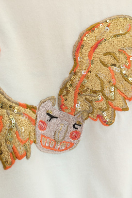 Angel Cat Jersey T-shirt 詳細画像